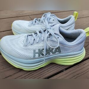 Hoka Bondi 8 size 7: gray/green